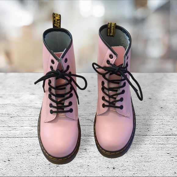 Dr  Martens pink combat boots size 9 - Picture 10 of 15